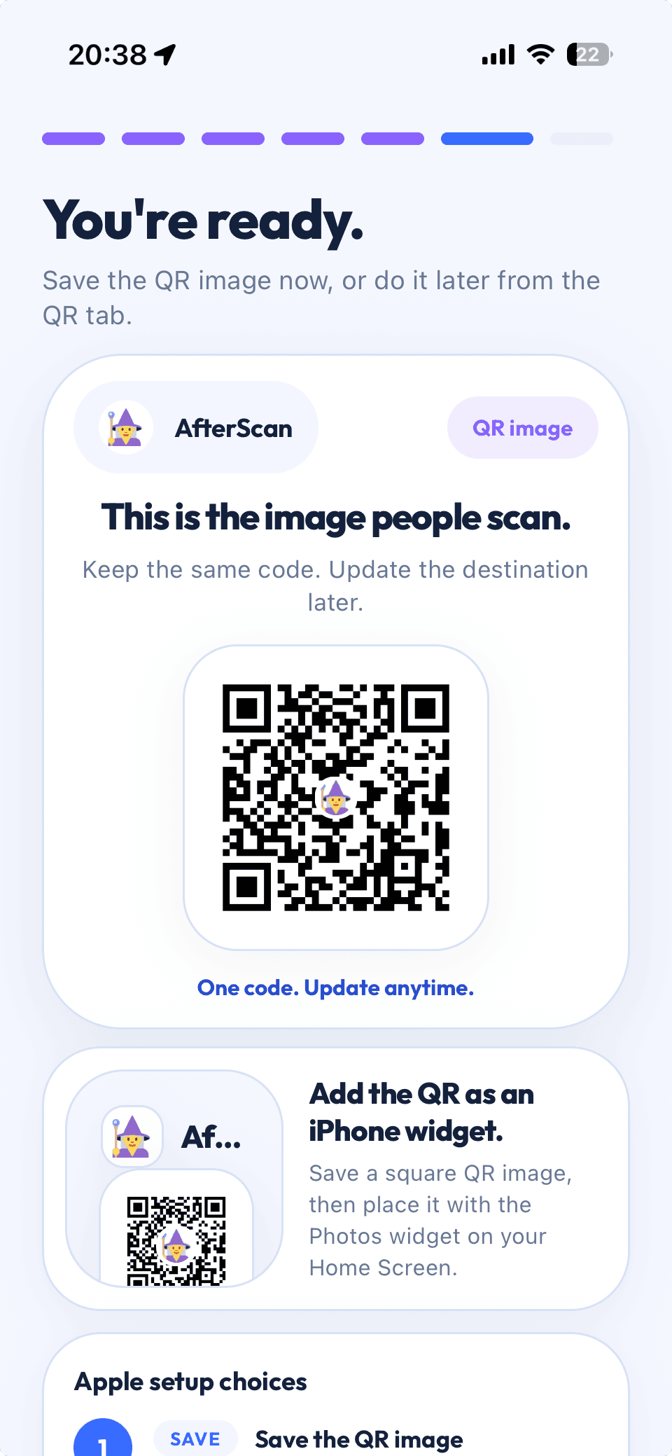 Your QR is always ready screenshot